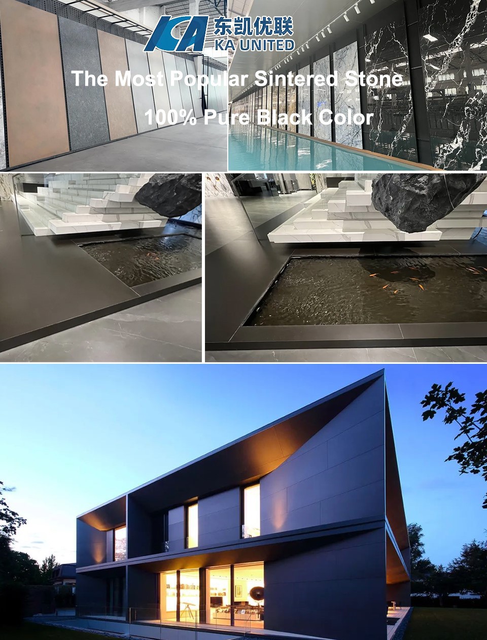 Wild Range Usages of Pure Black Sintered Stone