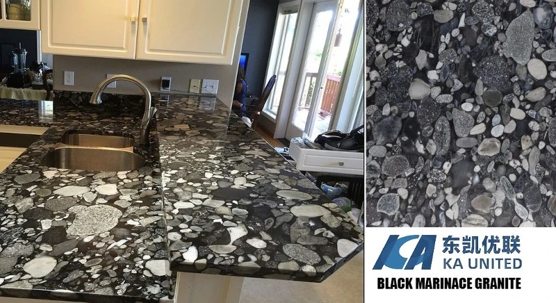 Black Marinace Granite Kitchen Countertops Projects KA UNITED Black Marinace Granite Kitchen Countertops Projects KA UNITED