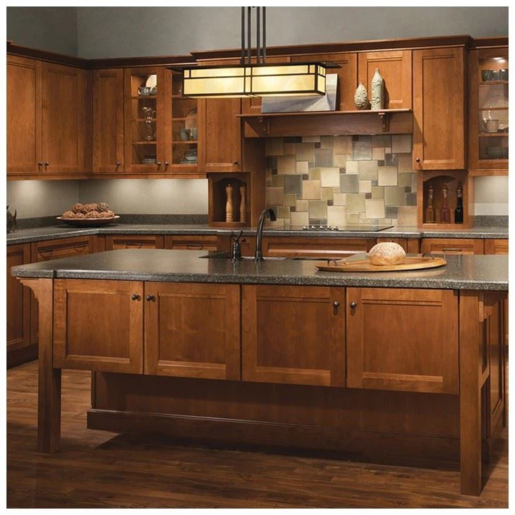Brown Shaker Kitchen Island Cabinets