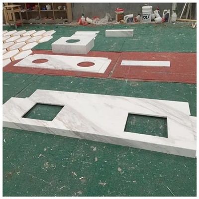 سفید ماربل باتھ روم وینٹی ٹاپ