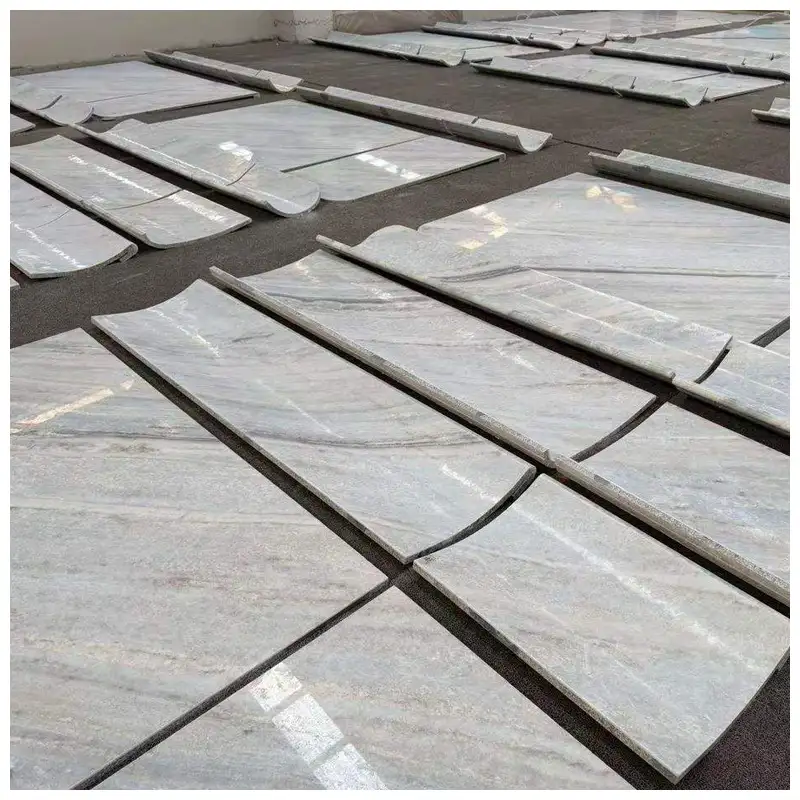Azul Calcite Marble Arc Tiles