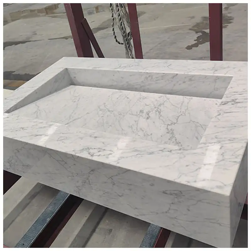 Carrara White Marble Sink