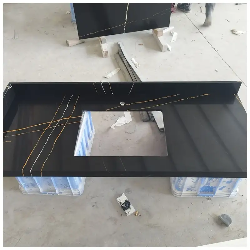 Gold Laurent Quartz Vanity Countertops