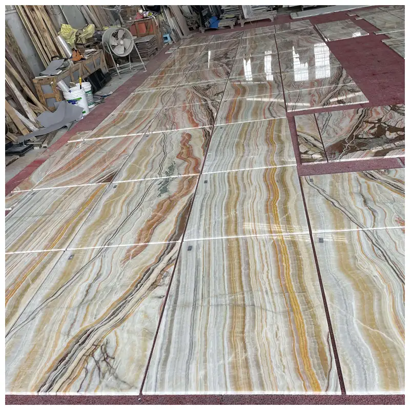 Rainbow Onyx Marble Polished Tiles