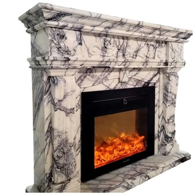 Milac Lilac ماربل الیکٹرک فائر پلیسس